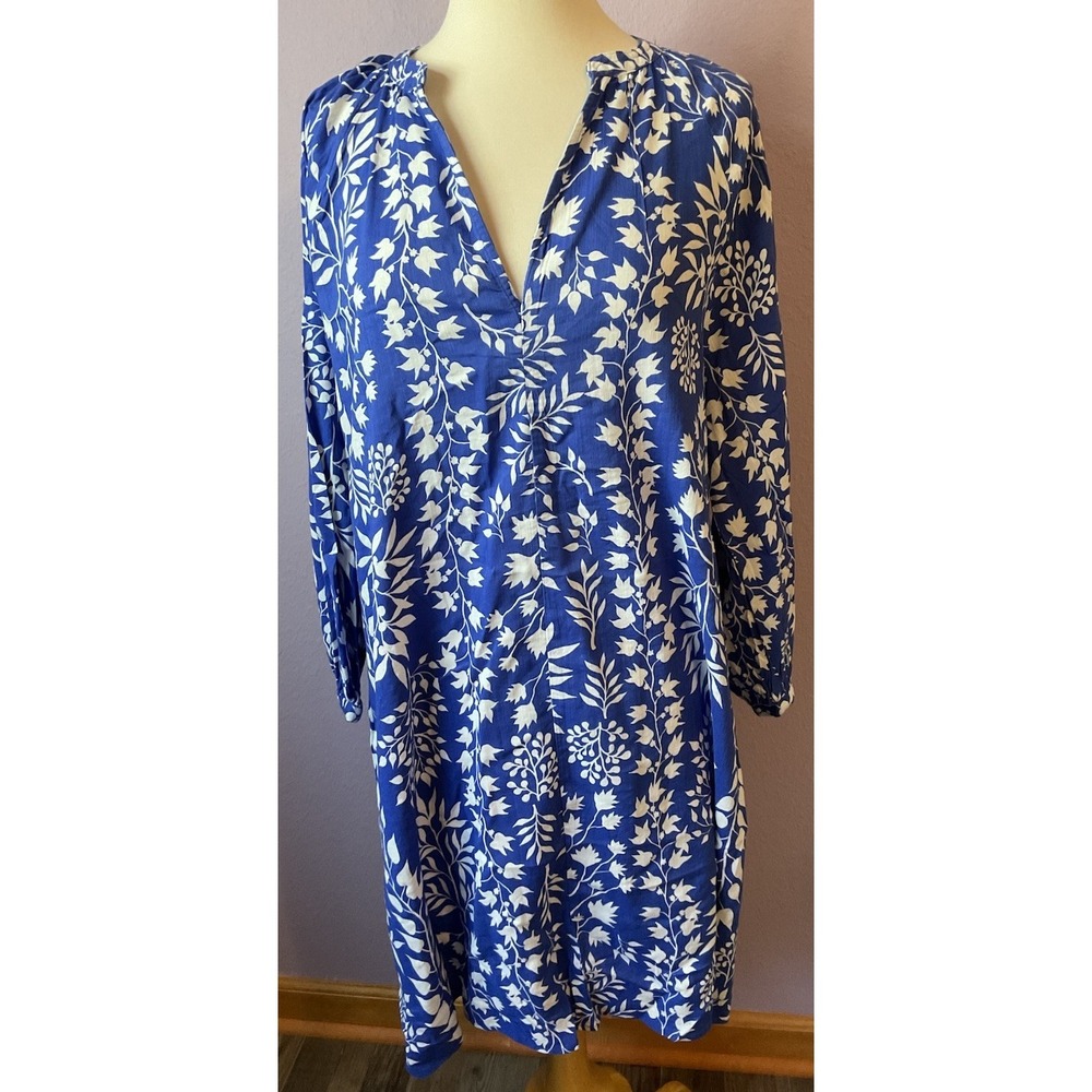 H&M Floral Blue Knee Length Dress Size Small New with Tags